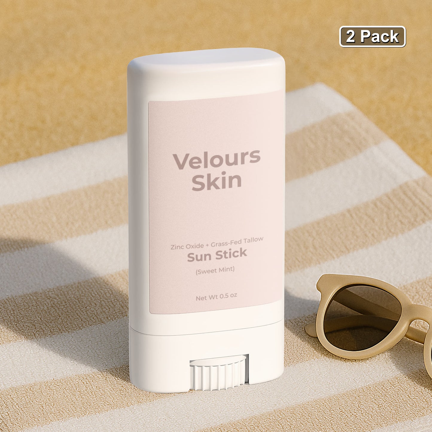 2 Pack Tallow Zinc Sun Stick