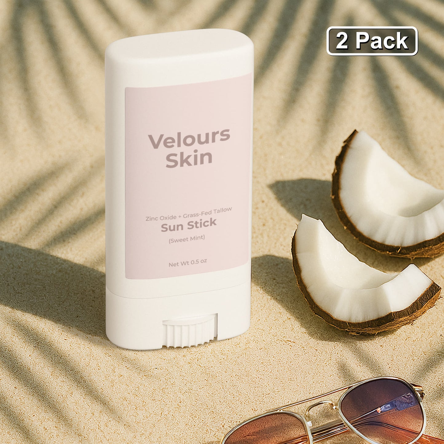 2 Pack Tallow Zinc Sun Stick